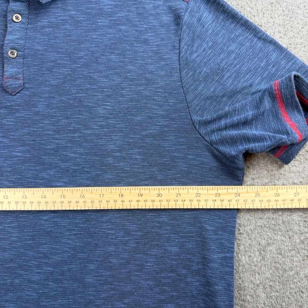 Nat Nast Polo Shirt Men's Large Blue Red Contrast Stitch Luxury Originals Short